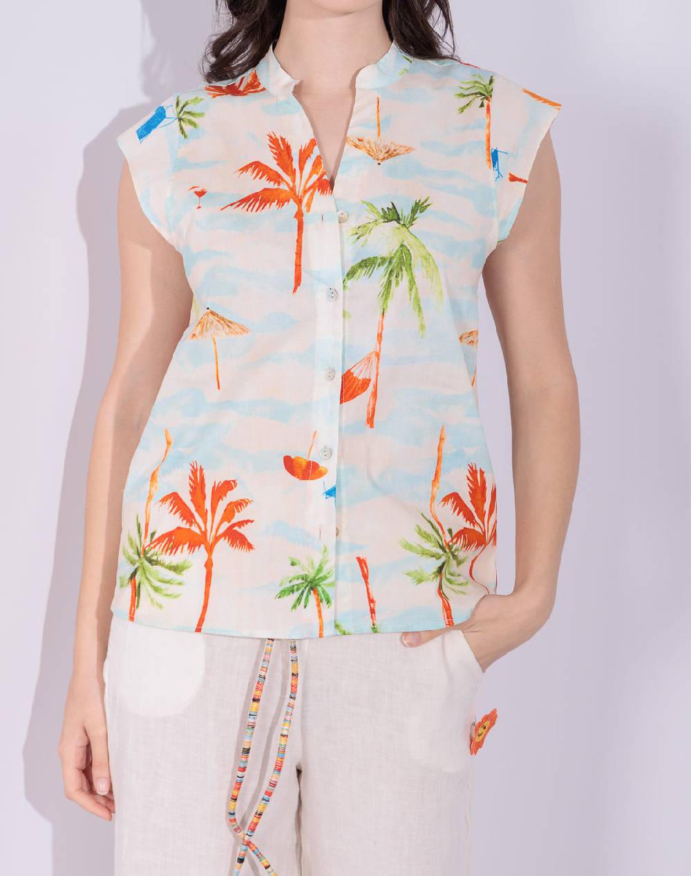 Risskio Garcia - Camicia in popeline stampato