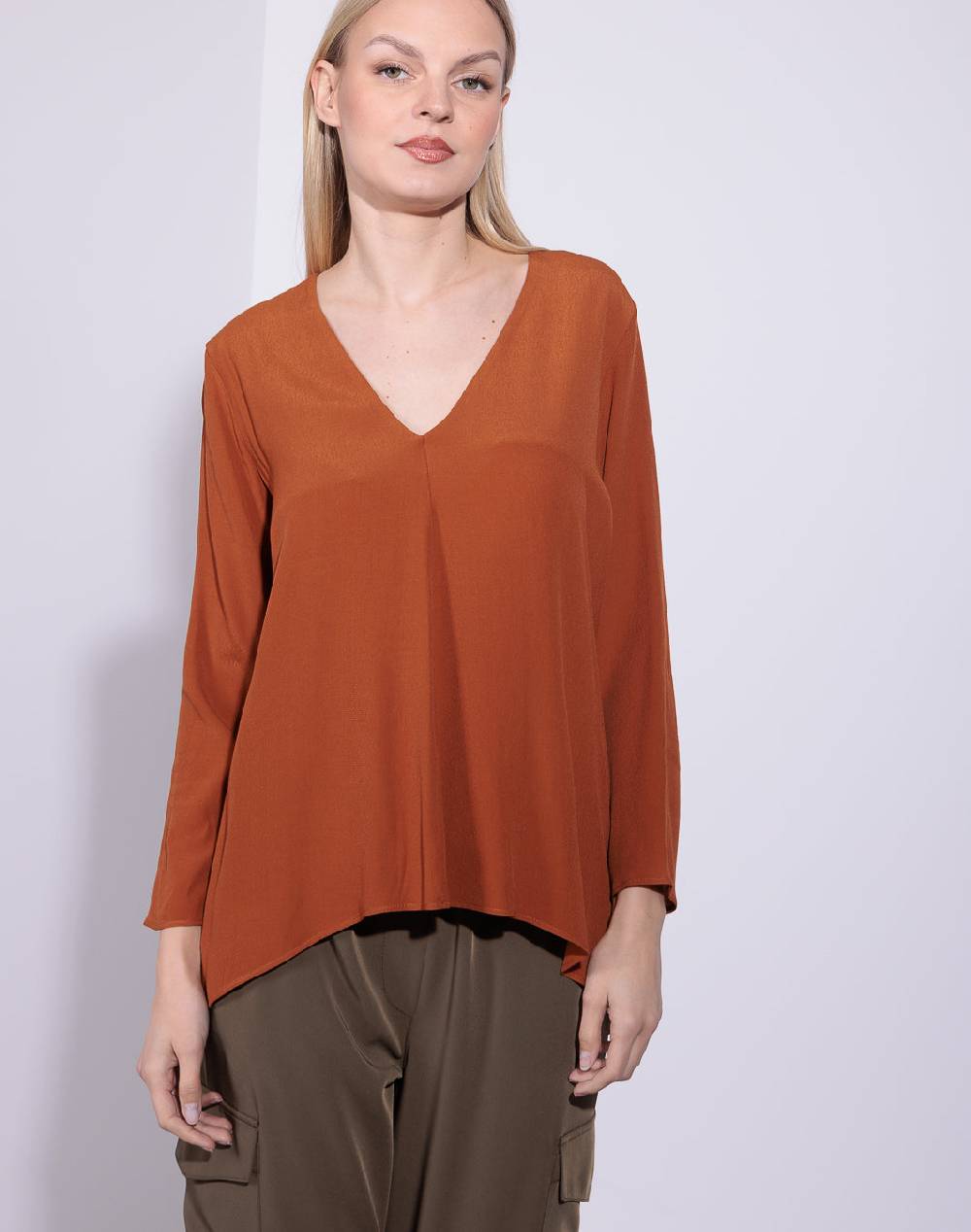 Risskio Issam - Blusa in georgette di viscosa