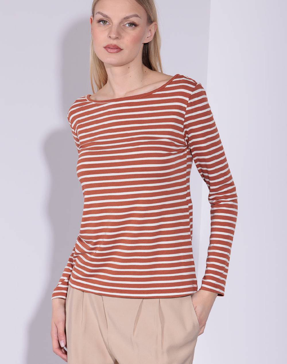 Risskio Khadija - Maglia a righe in viscosa