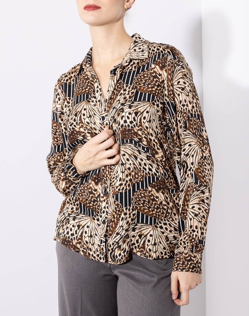 Risskio Kujaku - Camicia In Viscosa Stampata