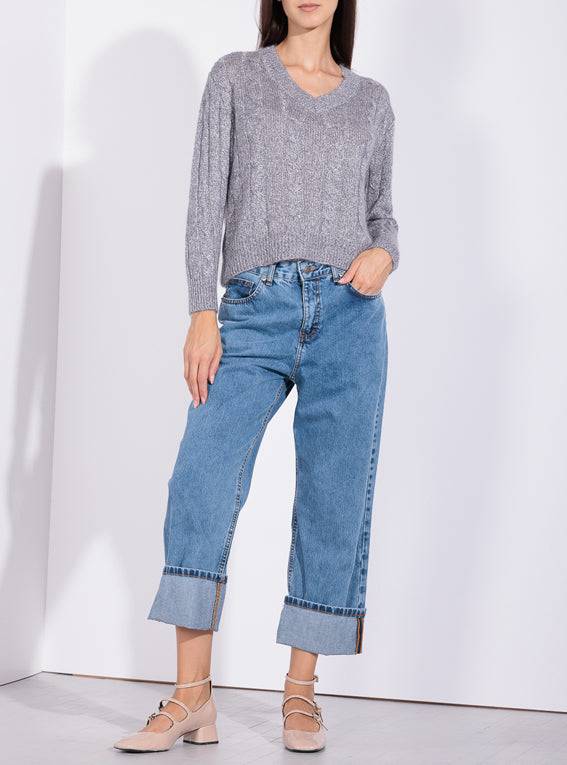 Risskio Liam - Maglia In Filato Scollo A "V"