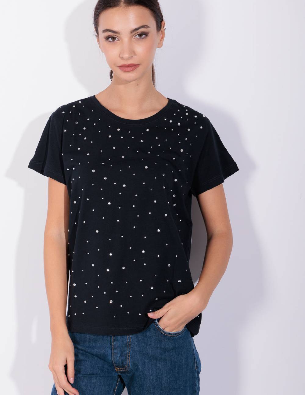 Risskio Lucas - T-shirt con strass