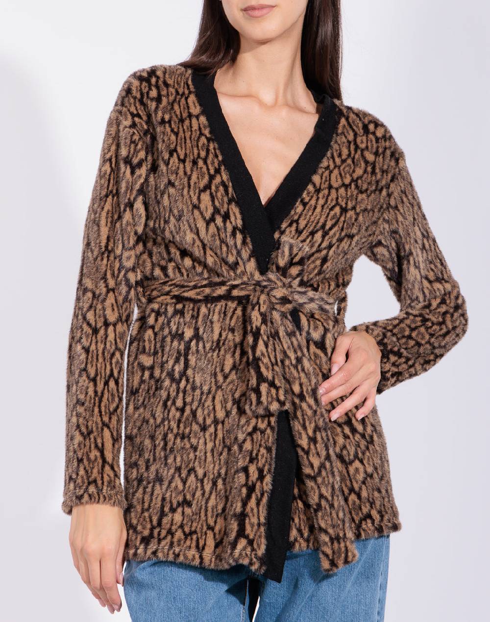 Risskio Rowan - Cardigan leopardato