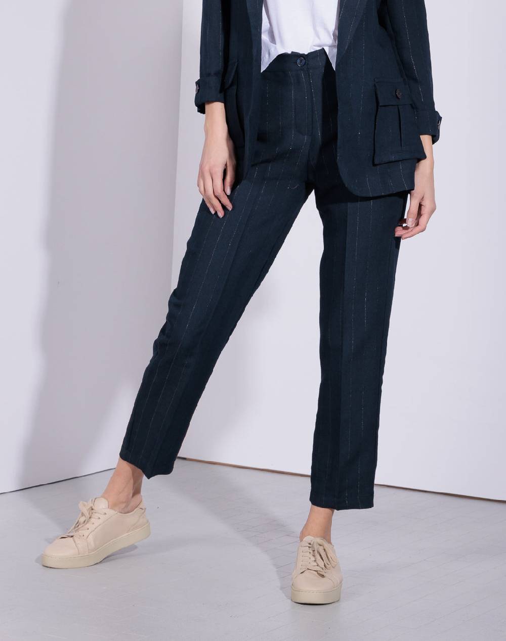 Risskio Suresh- Pantalone In Tessuto Gessato