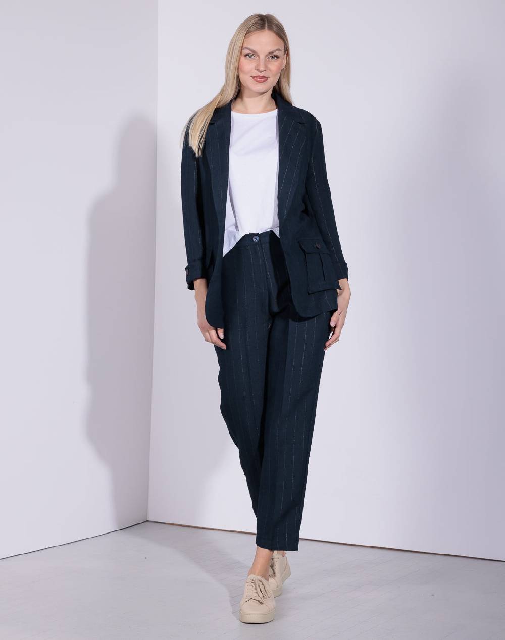 Risskio Suresh- Pantalone in tessuto gessato