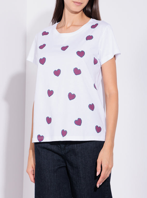 Risskio William - T-Shirt Con Stampa "cuori"