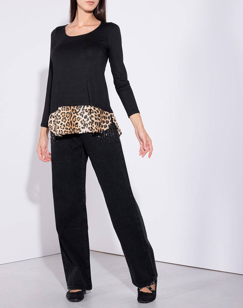 Risskio Sirio Animalier Winter Edition - Maglia In Viscosa Con Inserto Stampato