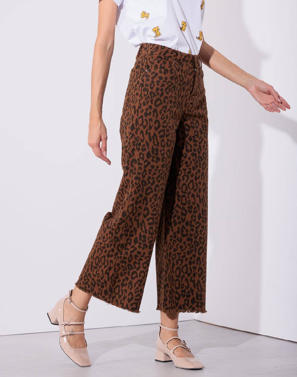Risskio Sirrah Animalier - Pantalone cropped stampato