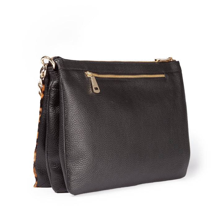 Roberta Gandolfi Alice Pony Large Borsa In Cavallino E Pelle Martellata Con Tracolla Regolabile E Staccabile