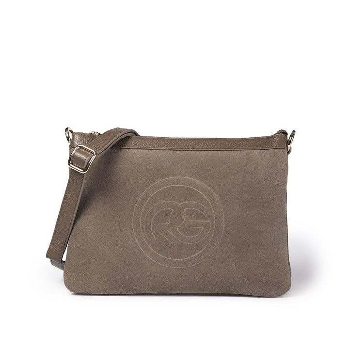 Roberta Gandolfi Alice Small Borsa In Camoscio E Pelle Martellata Con Tracolla Regolabile E Staccabile