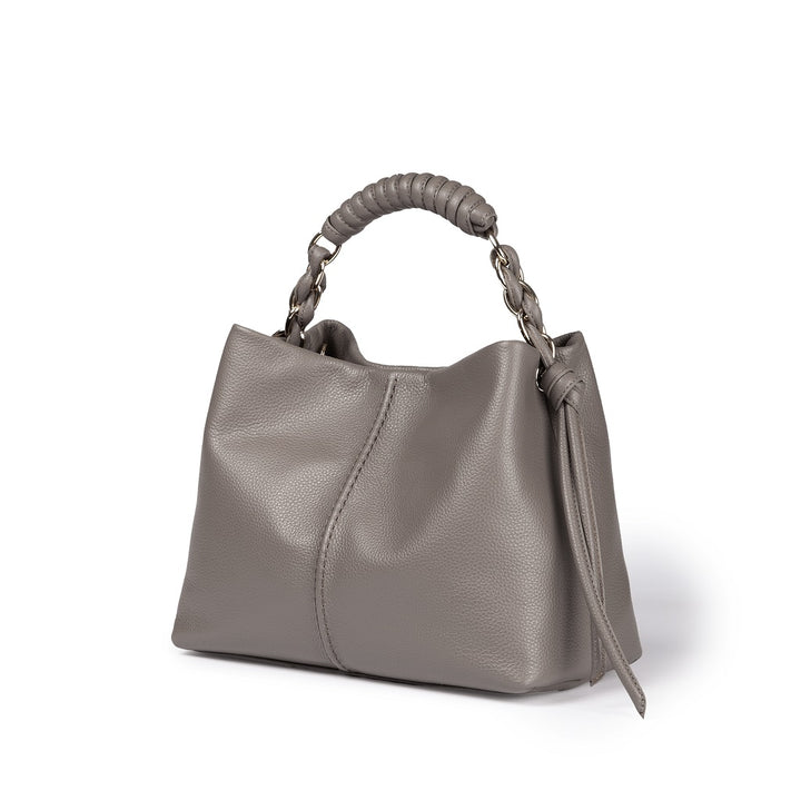 Roberta Gandolfi Amina Small Borsa A Mano In Pelle Con Manico Tubolare Fasciato E Tracolla Staccabile