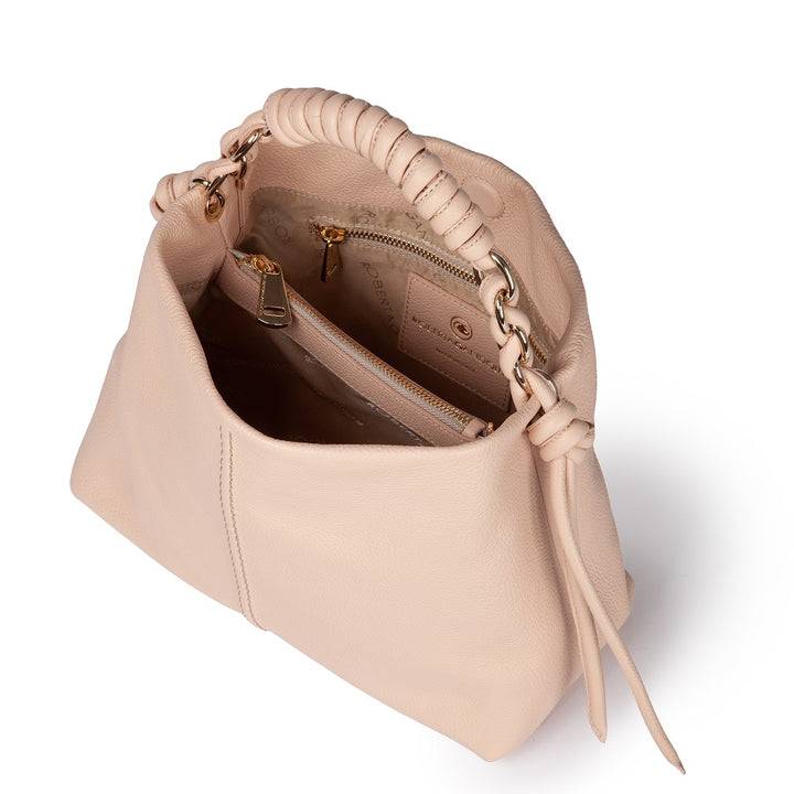 Roberta Gandolfi Amina Small Borsa A Mano In Pelle Con Manico Tubolare Fasciato E Tracolla Staccabile