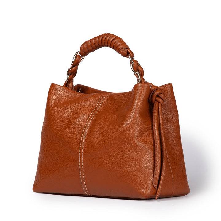 Roberta Gandolfi Amina Small Borsa A Mano In Pelle Con Manico Tubolare Fasciato E Tracolla Staccabile