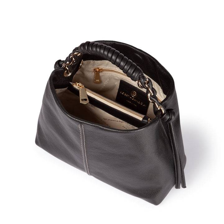 Roberta Gandolfi Amina Small Borsa A Mano In Pelle Con Manico Tubolare Fasciato E Tracolla Staccabile