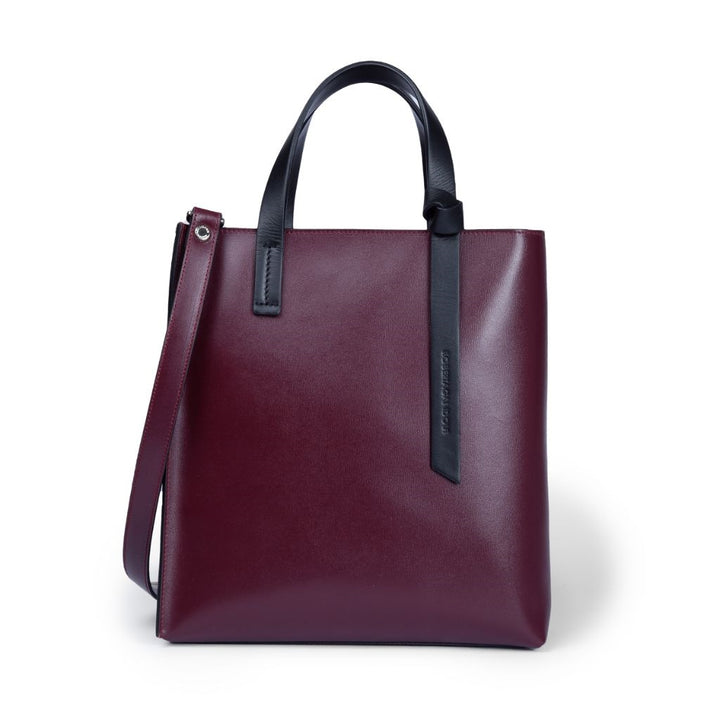 Roberta Gandolfi Arianna Tote borsa in pelle bicolor con tracolla staccabile