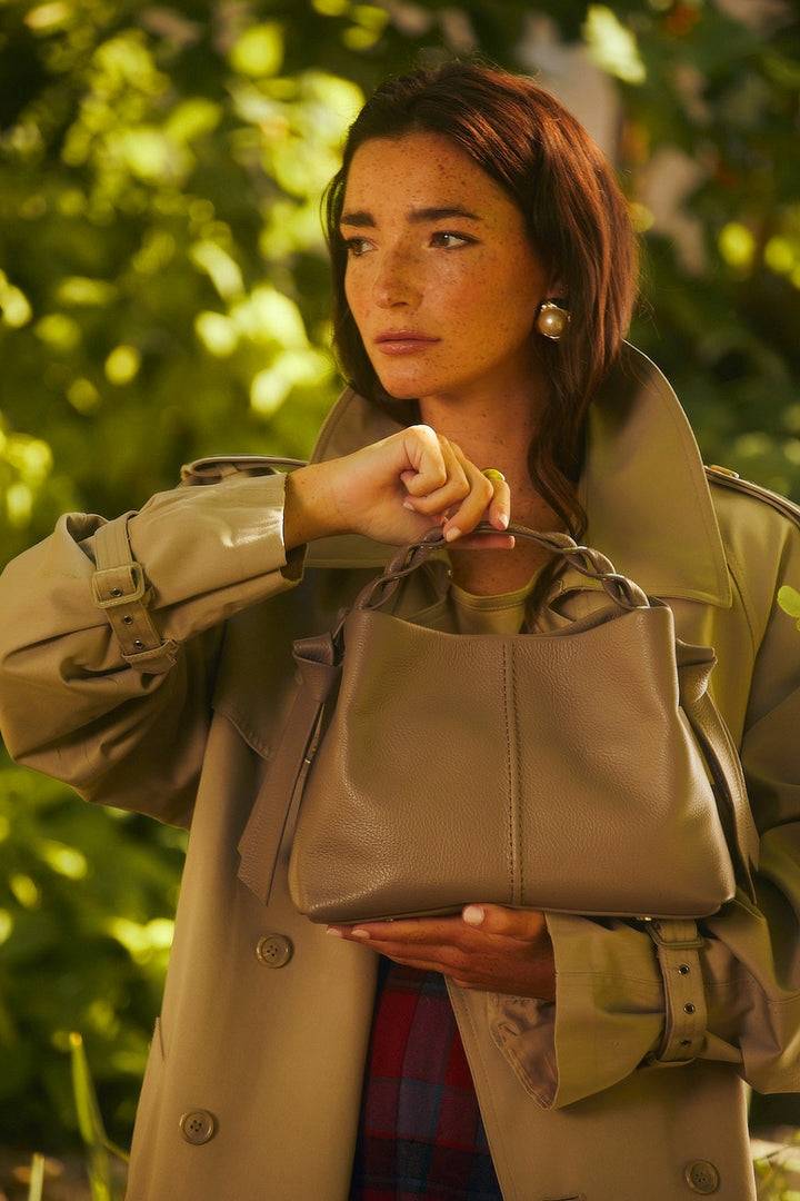 Roberta Gandolfi Asia Small Borsa A Mano In Pelle Con Tracolla Staccabile