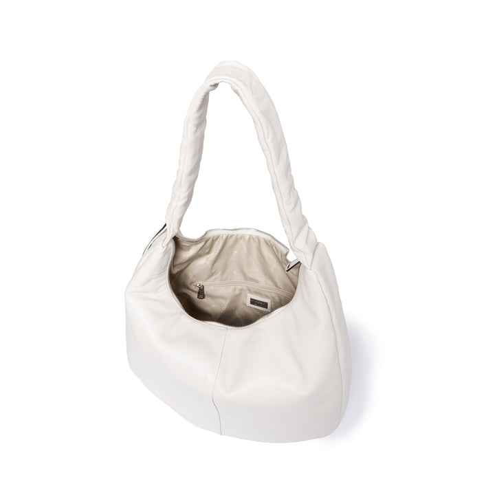 Roberta Gandolfi Azzurro Hobo Large In Morbida Pelle Nappa Con Manico Arricciato Regolabile