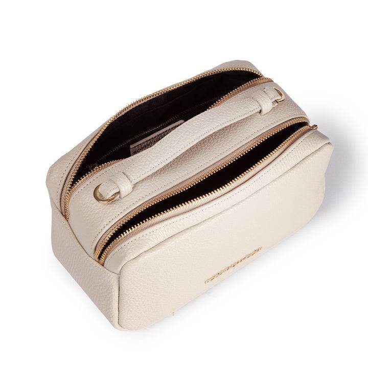 Roberta Gandolfi Brigida Camera Borsa In Pelle Con Doppio Scomparto E Tracolla In Catena Dorata Con Spallaccio Protettivo In Pelle