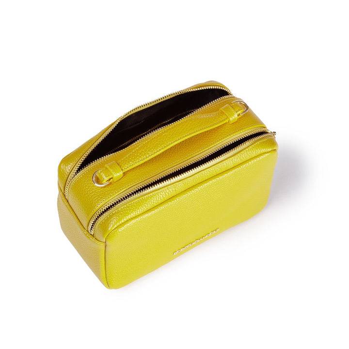 Roberta Gandolfi Brigida Camera Borsa In Pelle Con Doppio Scomparto E Tracolla In Catena Dorata Con Spallaccio Protettivo In Pelle