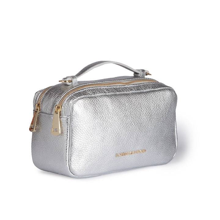 Roberta Gandolfi Brigida Camera Borsa In Pelle Con Doppio Scomparto E Tracolla In Catena Dorata Con Spallaccio Protettivo In Pelle