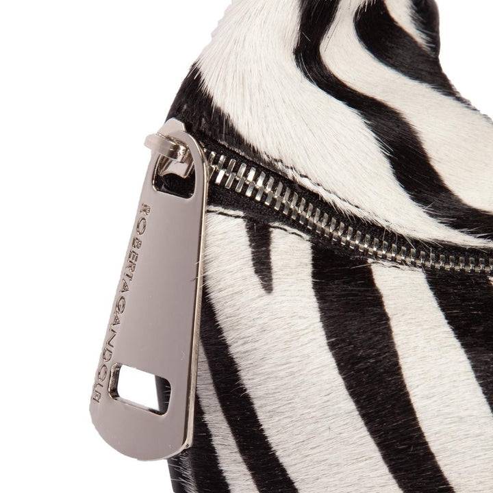 Roberta Gandolfi Bunny Pony Mini Bag In Pony Stampa Animalier E Finiture In Pelle Di Vitello Con Tracolla Staccabile