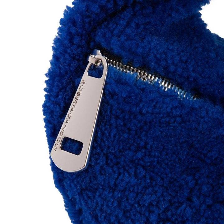 Roberta Gandolfi Bunny Teddy Mini Bag In Shearling Con Tracolla In Pelle Staccabile