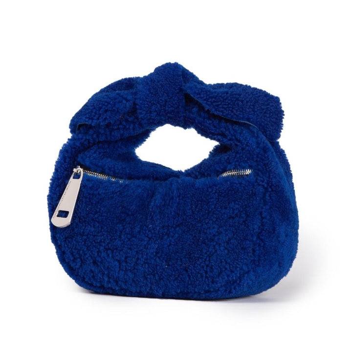 Roberta Gandolfi Bunny Teddy Mini Bag In Shearling Con Tracolla In Pelle Staccabile