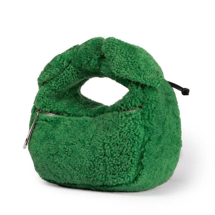 Roberta Gandolfi Bunny Teddy Mini Bag In Shearling Con Tracolla In Pelle Staccabile