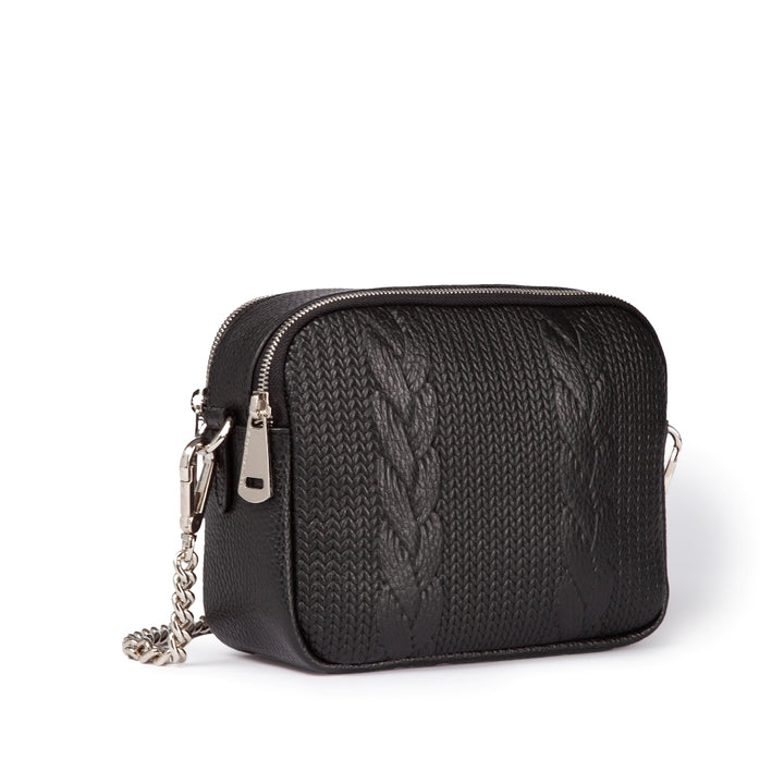 Roberta Gandolfi Camera Treccia Borsa A Spalla E Crossbody In Pelle Stampata Con Tracolla Catena