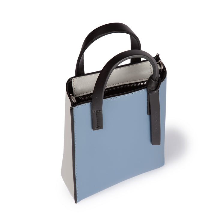 Roberta Gandolfi Cinzia Mini Bag In Pelle Bicolor E Tracolla Staccabile