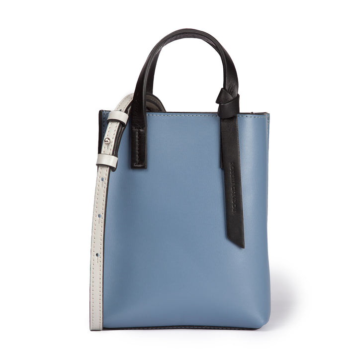 Roberta Gandolfi Cinzia Mini bag in pelle bicolor e tracolla staccabile