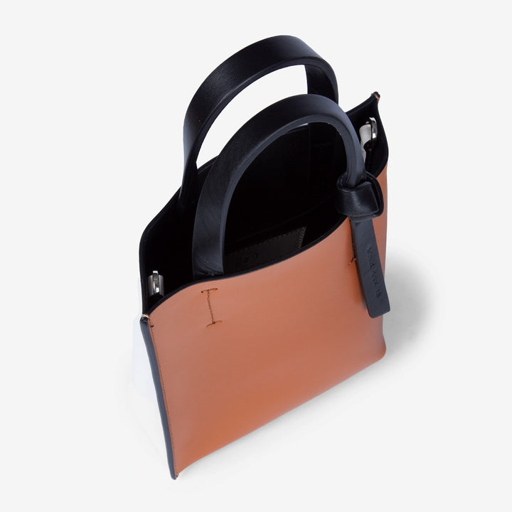 Roberta Gandolfi Cinzia Mini Bag In Pelle Bicolor E Tracolla Staccabile