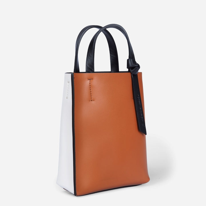 Roberta Gandolfi Cinzia Mini Bag In Pelle Bicolor E Tracolla Staccabile