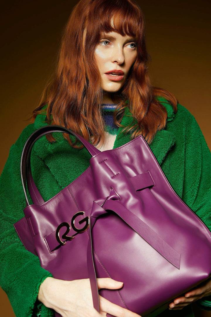 Roberta Gandolfi Dafne Large Borsa A Mano In Pelle Con Tracolla Staccabile