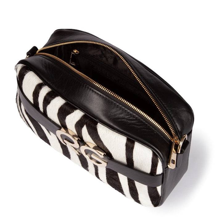 Roberta Gandolfi Dafne Pony Camera In Pelle Stampa Animalier Con Tracolla Staccabile