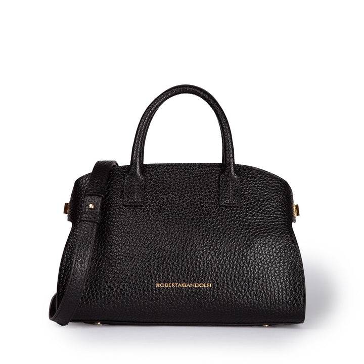 Roberta Gandolfi Elodie bowling small borsa a mano in pelle con tracolla staccabile e regolabile