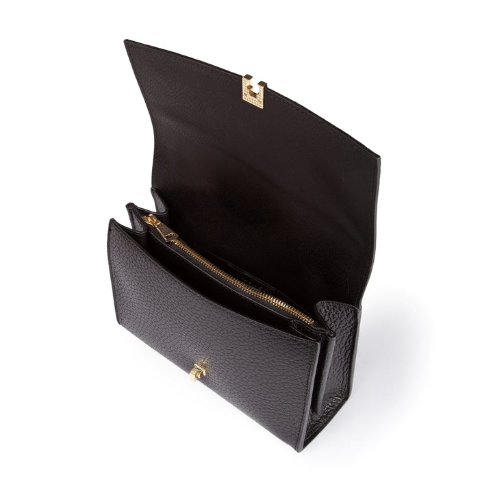 Roberta Gandolfi Elodie Compact Crossbody Borsa In Pelle Con Tramezza Interna E Tasca Esterna Con Tracolla Staccabile E Regolabile