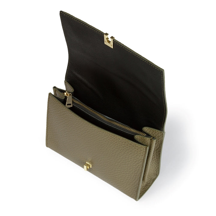 Roberta Gandolfi Elodie Compact Crossbody Borsa In Pelle Con Tramezza Interna E Tasca Esterna Con Tracolla Staccabile E Regolabile