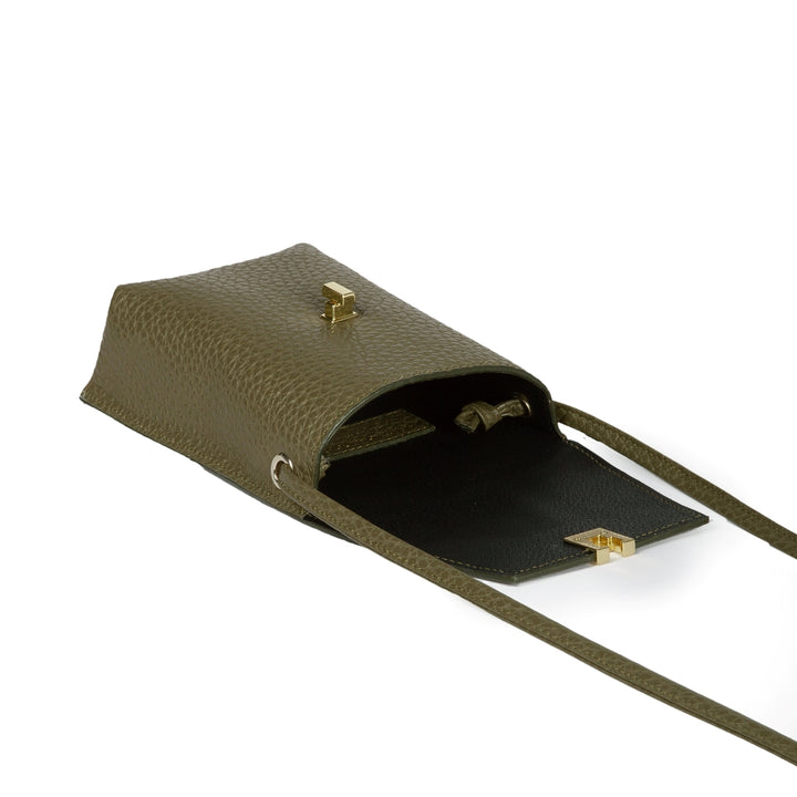 Roberta Gandolfi Elodie Minibag And Phoneholder In Pelle Con Pratica Tasca Esterna E Tracolla Regolabile