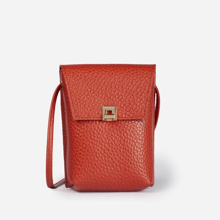Roberta Gandolfi Elodie minibag and phoneholder in pelle con pratica tasca esterna e tracolla regolabile