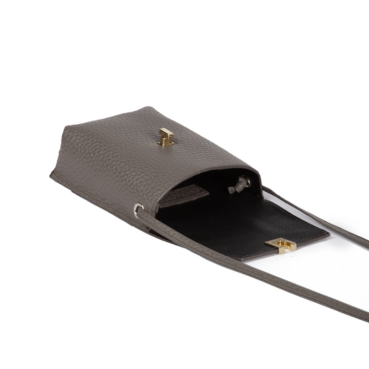 Roberta Gandolfi Elodie Minibag And Phoneholder In Pelle Con Pratica Tasca Esterna E Tracolla Regolabile