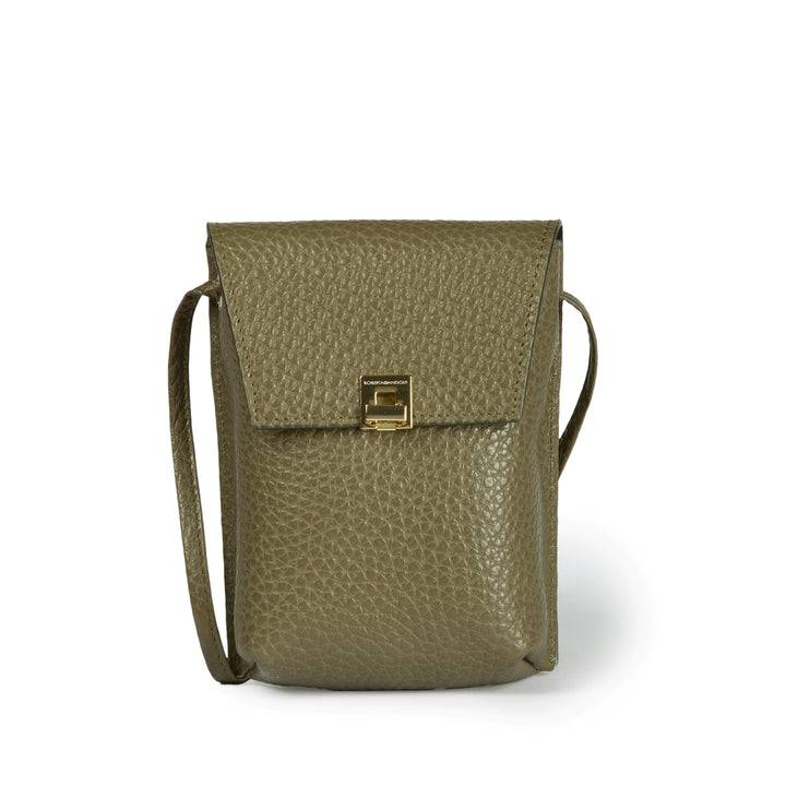 Roberta Gandolfi Elodie minibag and phoneholder in pelle con pratica tasca esterna e tracolla regolabile