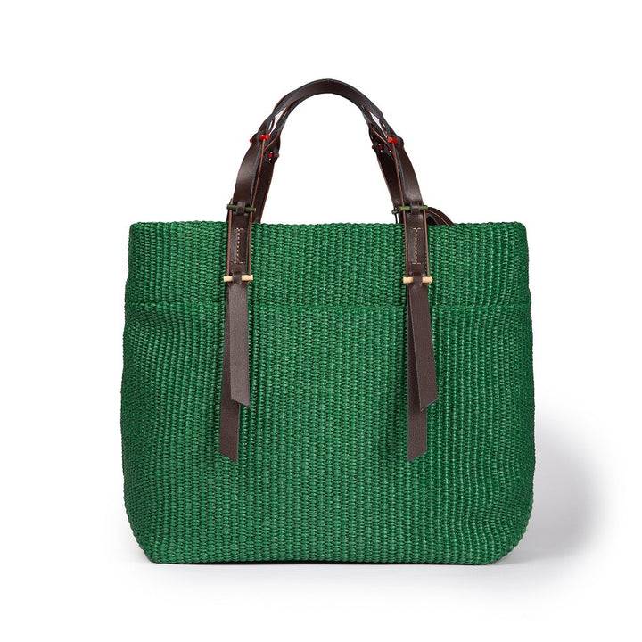 Roberta Gandolfi Fernanda Tote in rafia con finiture in pelle di vitello a doppia portabilità mano o shopping