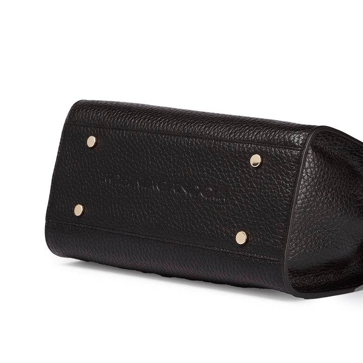 Roberta Gandolfi Frida Handbag In Pelle Martellata Con Tracolla Logata In Tessuto Regolabile