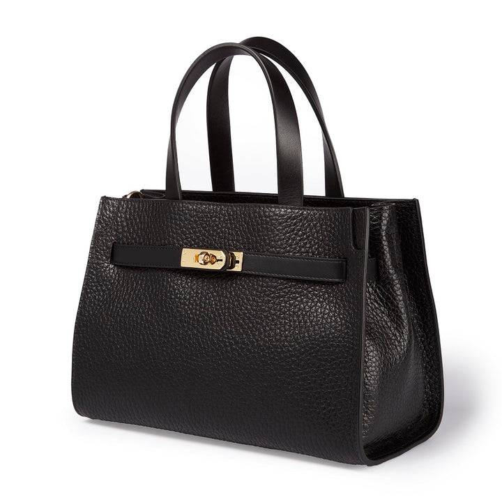 Roberta Gandolfi Frida Handbag In Pelle Martellata Con Tracolla Logata In Tessuto Regolabile