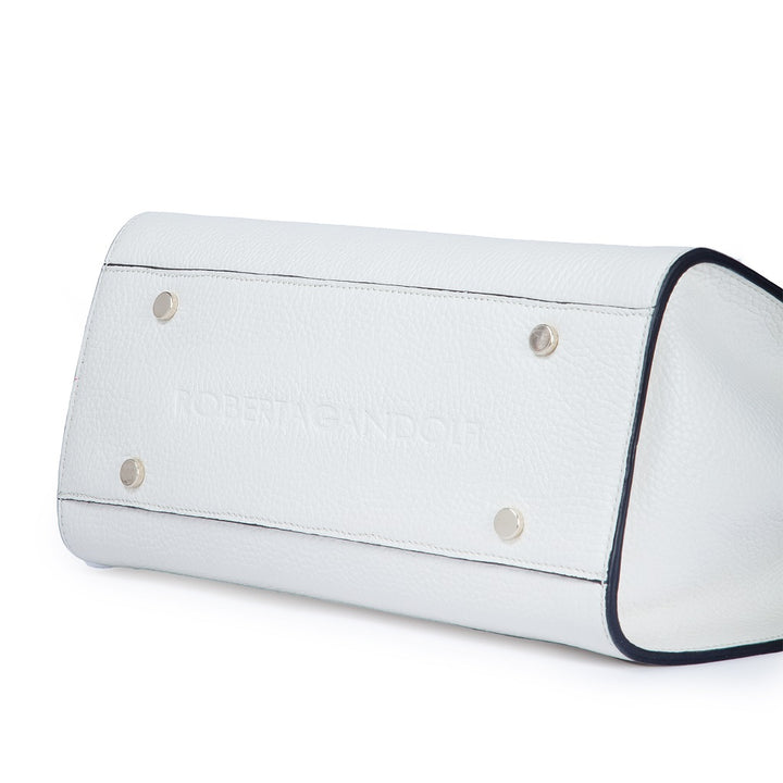 Roberta Gandolfi Frida Handbag In Pelle Martellata Con Tracolla Logata In Tessuto Regolabile