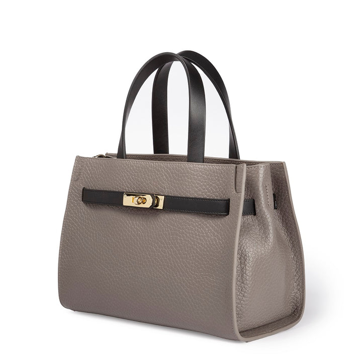 Roberta Gandolfi Frida Handbag In Pelle Martellata Con Tracolla Logata In Tessuto Regolabile