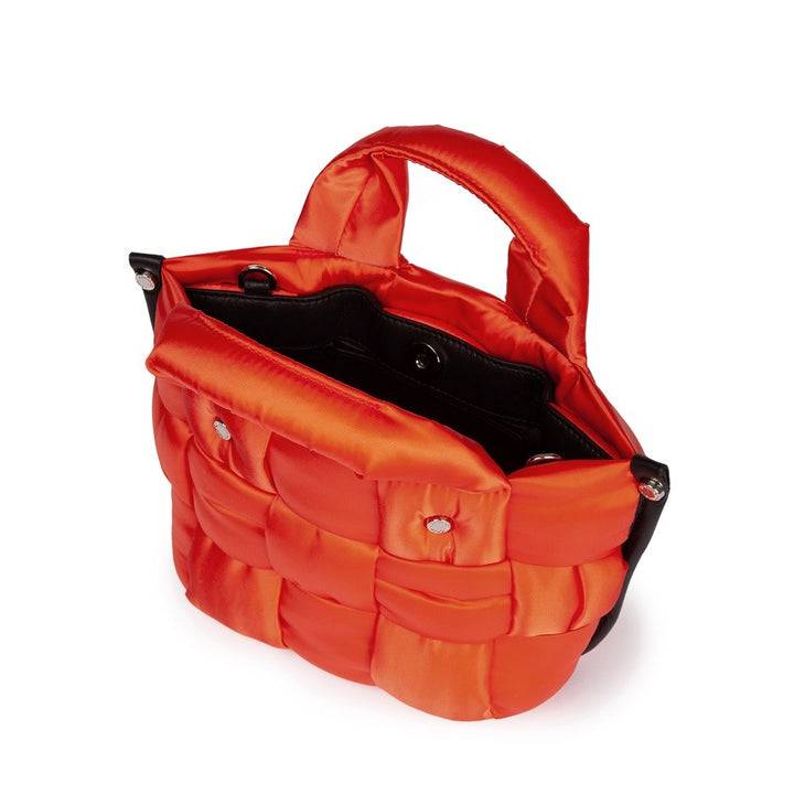 Roberta Gandolfi Greta Mini Borsa In Tessuto Antigoccia Imbottita Ed Intrecciata A Mano Con Finiture In Pelle