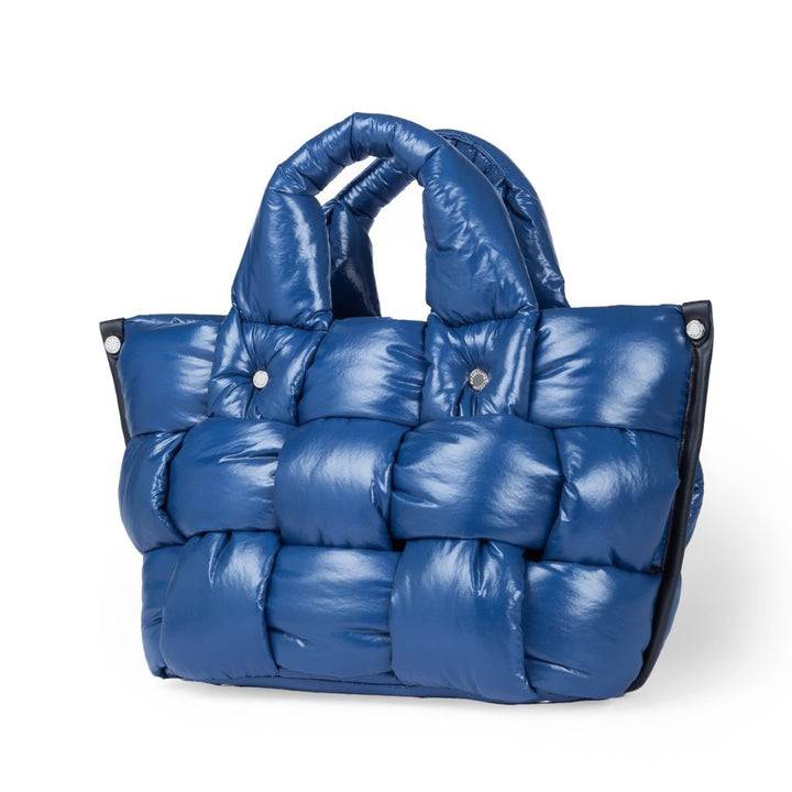 Roberta Gandolfi Greta Small Borsa In Tessuto Antigoccia Intrecciata A Mano Con Finiture In Pelle