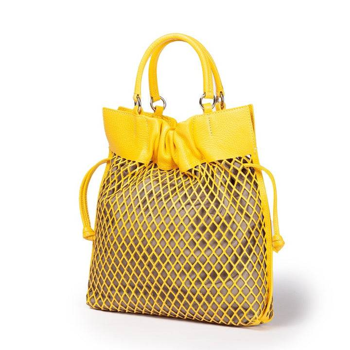 Roberta Gandolfi Isabella Borsa A Mano In Pelle Tagliate Al Laser Effetto Rete Con Tracolla Staccabile E Regolabile